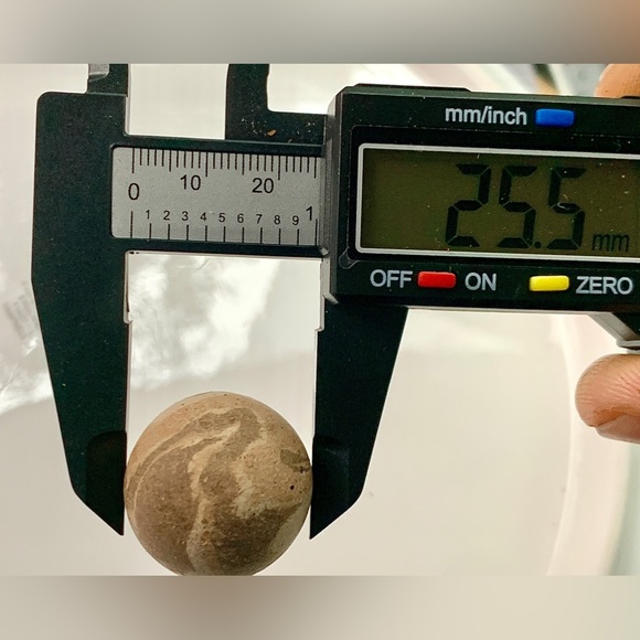 Vintage 1” 25.5mm Large Swirled Clay Marble - Picture 2 of 13